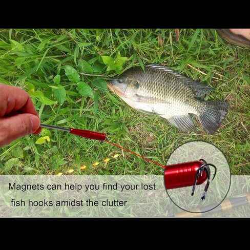 أداة إزالة خطاف السمك ومجموعة كماشة الصيد - 2 مزيل خطاف من الفولاذ المقاوم للصدأ + 1 كماشة حلقية مقسمة، استخدام سريع وآمن، مقبض غير قابل للانزلاق، طرف مغناطيسي، صيد الأسماك في المياه المالحة والعذبة، هدية للرجال in Kuwait