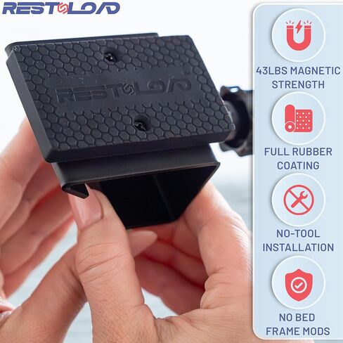 Bedside Holster, Magnetic Handgun Mount for Standard or Platform Bed Frames, or 2-Pack Magnet Only Option, Pistol Mount, Mattress Side Holster, Rubber Covered Magnets in Saudi Arabia