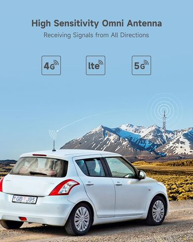 معزز إشارة الهاتف الخليوي للسيارة وسيارات الدفع الرباعي والشاحنات | يعزز بيانات 5G 4G LTE وفولت على النطاق 12/13/17 | هوائي السقف متعدد الاتجاهات سهل التركيب | تمت الموافقة عليه من قبل لجنة الاتصالات الفيدرالية (FCC). in Saudi Arabia