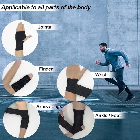 16 حزمة من الضمادات ذاتية اللصق، 2 بوصة × 5 ياردات، غلاف ضمادة متماسكة مطاطية باللون البيج للرياضة، الإسعافات الأولية الطبية، المعصم، التواء الكاحل، التورم واللفائف البيطرية، شريط قبضة in Kuwait