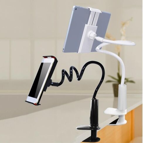 1PC Lengthen 360 Rotating Flexible Long Arms Mobile Phone Holder Desktop Bed Lazy Bracket for Phone Tablet (Black) in Saudi Arabia