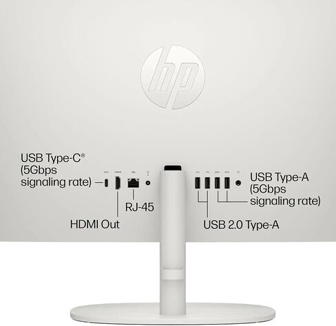 HP 21.5" FHD All-in-One Desktop Computer, 32GB RAM 1TB, Dual-Core Intel Celeron, Windows 11 Pro, Snow White (Renewed) in Saudi Arabia