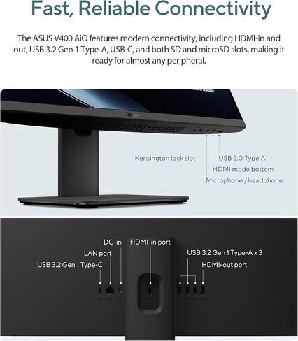 ASUS V470 الكل في واحد، شاشة لمس FHD مضادة للتوهج مقاس 27 بوصة، ذاكرة وصول عشوائي DDR5 سعة 16 جيجابايت، محرك أقراص SSD سعة 1 تيرابايت، معالج Intel® Core™ i5-13420H، نظام التشغيل Windows 11 Home، لوحة مفاتيح سلكية وماوس متضمن، V470VA-MS504T، أسود in Saudi Arabia