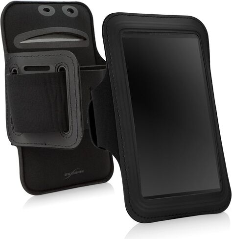 حافظة BoxWave متوافقة مع Apple iPod Touch (الجيل السابع 2019) - حزام يد رياضي، حزام يد قابل للتعديل للتمرين والجري - أسود داكن in Saudi Arabia