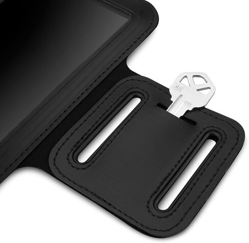 حافظة BoxWave متوافقة مع Apple iPod Touch (الجيل السابع 2019) - حزام يد رياضي، حزام يد قابل للتعديل للتمرين والجري - أسود داكن in Saudi Arabia