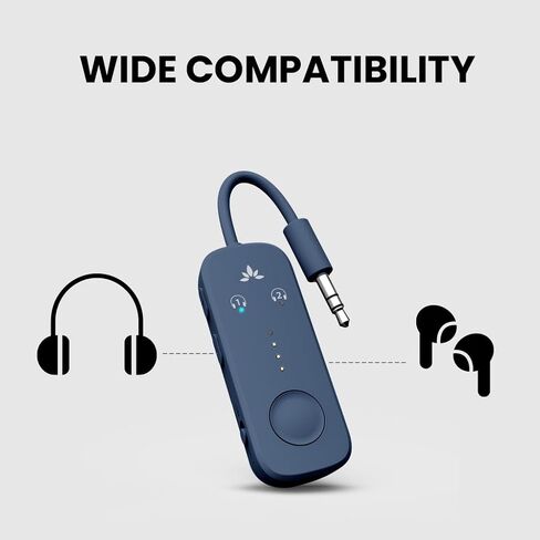 Avantree Relay - عبوتان من محول Bluetooth 5.3 للطائرة، يدعم 2 AirPods أو سماعات الرأس مع aptX Adaptive وزمن الوصول المنخفض، جهاز إرسال صوتي لاسلكي بمقبس AUX 3.5 ملم للطائرات وشركات الطيران والسفر والتلفزيون in Saudi Arabia