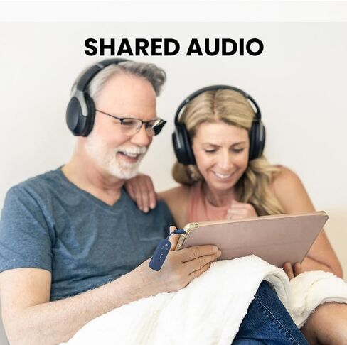 Avantree Relay - عبوتان من محول Bluetooth 5.3 للطائرة، يدعم 2 AirPods أو سماعات الرأس مع aptX Adaptive وزمن الوصول المنخفض، جهاز إرسال صوتي لاسلكي بمقبس AUX 3.5 ملم للطائرات وشركات الطيران والسفر والتلفزيون in Saudi Arabia