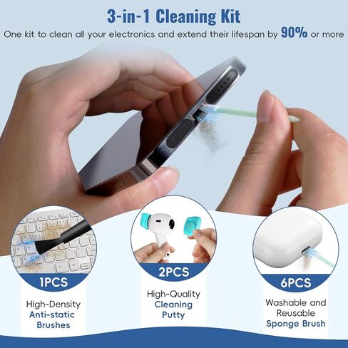 Silicone USB C Dust Plug with Phone Speaker Cover,5-in-1 31 Pack Charging Port Cover Cleaning Kit,Type C Anti Dust Plug for iPhone 15/16/17/Samsung Galaxy/One Plus/Google Pixel/All USB C-Port Devices in Saudi Arabia