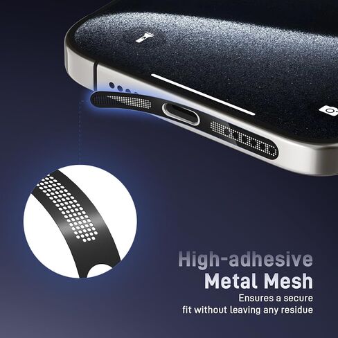 قابس غبار USB C، غطاء منفذ USB C، غطاء قابس منفذ شحن من النوع C مع غطاء غبار مكبر الصوت، ملحقات الهاتف لسلسلة iPhone 17/iPhone 16/16 Plus/16 Pro/16 Pro Max/iPhone 15 in Kuwait
