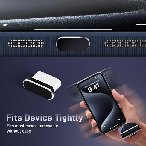 قابس غبار USB C، غطاء منفذ USB C، غطاء قابس منفذ شحن من النوع C مع غطاء غبار مكبر الصوت، ملحقات الهاتف لسلسلة iPhone 17/iPhone 16/16 Plus/16 Pro/16 Pro Max/iPhone 15 in Kuwait