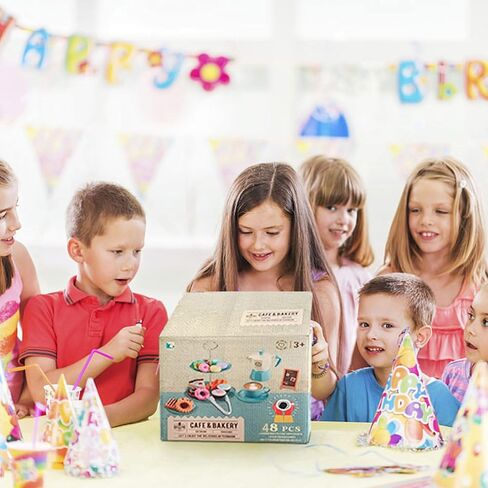 Pretend Tea Party Set for Little Girls, 38 PCS Coffee Maker Set and Play Food Dessert Set for Kids Age 3 4 5 6 7 8 9, Kids Kitchen Pretend Play for Princess Girls Boys in Kuwait