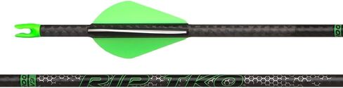 Victory Archery RIP TKO 0.204" 200/250/300/350/400 Spine Small Diameter Carbon Hunting Arrow Vane Fletched 6 Pack in Kuwait