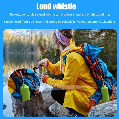 9 Pieces Aluminum Whistle, Loud Emergency Decibel High Emergency Whistle with Keychain,Thriller for Outdoor Wild Hiking Training in Saudi Arabia
