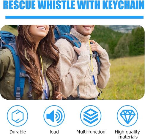 9 Pieces Aluminum Whistle, Loud Emergency Decibel High Emergency Whistle with Keychain,Thriller for Outdoor Wild Hiking Training in Saudi Arabia