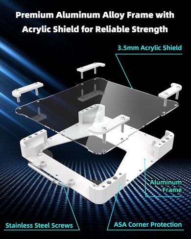 Starlink Mini Magnetic Roof Car Mount, Aluminum Frame with 3.5mm Acrylic Shield – Strong Magnetic Hold, Quick Install, Weatherproof, Hail & UV Resistant, Protective for RV, Truck, SUV, Boat – Black in Kuwait