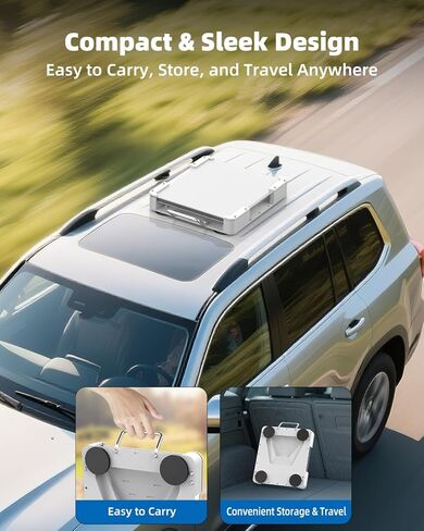 Starlink Mini Magnetic Roof Car Mount, Aluminum Frame with 3.5mm Acrylic Shield – Strong Magnetic Hold, Quick Install, Weatherproof, Hail & UV Resistant, Protective for RV, Truck, SUV, Boat – Black in Kuwait