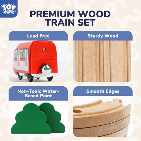 لعبة الحياة مسار القطار الخشبي 62 قطعة مجموعة قطار خشبي للأولاد والبنات مع مسارات خشبية رافعة تناسب توماس بريو ميليسا تشوجينتون مجموعة مسار القطار السكك الحديدية الخشبية - طفل صغير لعبة قطار مجموعة الأولاد قطار مجموعة 3+ in Kuwait
