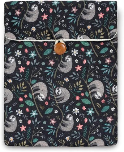 حقيبة Kindle Sleeve مقاس 6-7 بوصة لـ Kindle Paperwhite 2024 مقاس 6-7 بوصة، وKindle 2024/2022 مقاس 6 بوصة، Colorsoft، Oasis، حافظة مغلف مبطنة بالقطن مع طباعة أنيقة لمعظم أجهزة القراءة الإلكترونية، أسود in Saudi Arabia