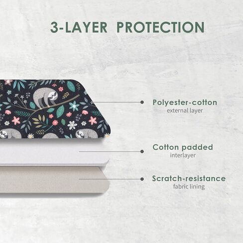 حقيبة Kindle Sleeve مقاس 6-7 بوصة لـ Kindle Paperwhite 2024 مقاس 6-7 بوصة، وKindle 2024/2022 مقاس 6 بوصة، Colorsoft، Oasis، حافظة مغلف مبطنة بالقطن مع طباعة أنيقة لمعظم أجهزة القراءة الإلكترونية، أسود in Saudi Arabia