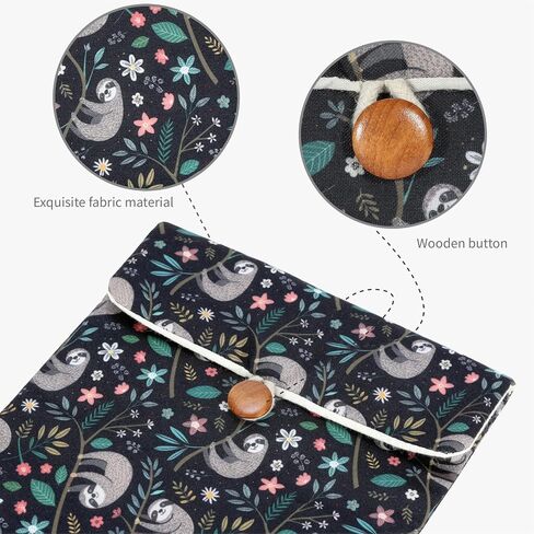 حقيبة Kindle Sleeve مقاس 6-7 بوصة لـ Kindle Paperwhite 2024 مقاس 6-7 بوصة، وKindle 2024/2022 مقاس 6 بوصة، Colorsoft، Oasis، حافظة مغلف مبطنة بالقطن مع طباعة أنيقة لمعظم أجهزة القراءة الإلكترونية، أسود in Saudi Arabia