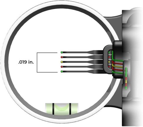 TruGlo Carbon Xtreme 5-Pin Highly-Visible Durable Ultra-Lightweight Carbon Composite Archery Bow Sight with Large Circular Field of View - Adjustable for Right & Left-Hand Shooters in Saudi Arabia