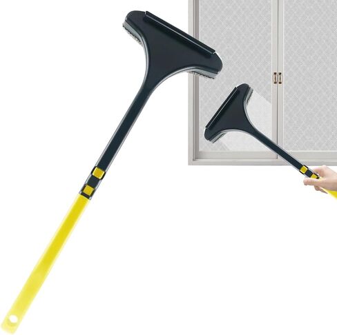 Window Screen Cleaning Brush | Household Glass Cleaning Brush | Mirror Scrubber for Bedroom Bathroom, 2-in-1 Screen Cleaner Tool in Saudi Arabia