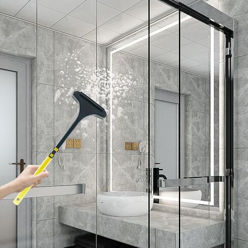 Window Screen Cleaning Brush | Household Glass Cleaning Brush | Mirror Scrubber for Bedroom Bathroom, 2-in-1 Screen Cleaner Tool in Saudi Arabia