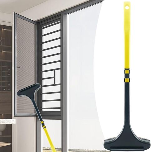 Window Screen Cleaning Brush | Household Glass Cleaning Brush | Mirror Scrubber for Bedroom Bathroom, 2-in-1 Screen Cleaner Tool in Saudi Arabia