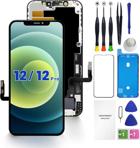 لاستبدال شاشة iPhone 11 مقاس 6.1 بوصة مجموعة محول رقمي لشاشة LCD | طقم إصلاح كامل باللمس ثلاثي الأبعاد حساس، مجموعة محول رقمي مع مجموعة أدوات، واقي زجاجي مقسى، لاصق إطار مقاوم للماء in Kuwait