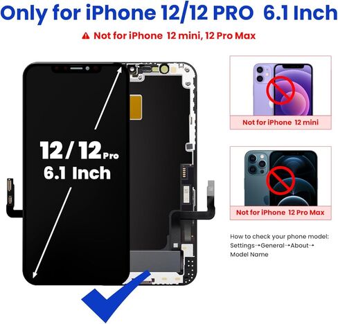 لاستبدال شاشة iPhone 11 مقاس 6.1 بوصة مجموعة محول رقمي لشاشة LCD | طقم إصلاح كامل باللمس ثلاثي الأبعاد حساس، مجموعة محول رقمي مع مجموعة أدوات، واقي زجاجي مقسى، لاصق إطار مقاوم للماء in Kuwait