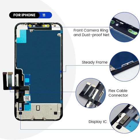 استبدال شاشة iPhone 12/12 PRO، شاشة LCD تعمل باللمس ثلاثية الأبعاد مقاس 6.1 بوصة، طقم إصلاح عالي الدقة بالكامل Genverdix، مجموعة محول رقمي مع مجموعة أدوات، واقي شاشة من الزجاج المقسى، لاصق إطار مقاوم للماء in Saudi Arabia