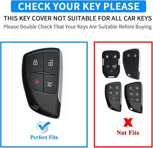 QBUC for Chevy Key Fob Cover,Soft Key Shell Case with Keychain for GMC 2021-2025 Yukon Tahoe Suburban Silverado Sierra 1500 2500HD 3500HD Car Accessories(5 Buttons,Pink) in Saudi Arabia
