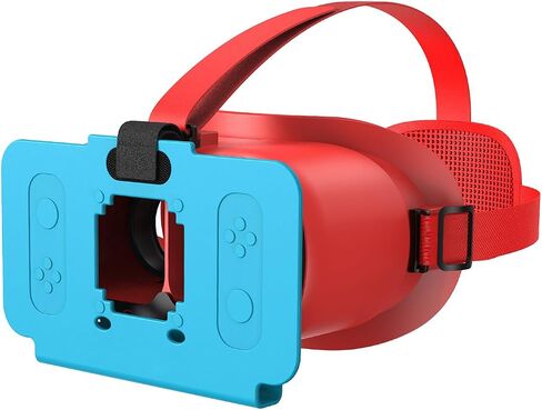 سماعة رأس VR لجهاز Nintendo Switch 2 (2025)، نظارات الواقع الافتراضي Switch 2 مع عدسات HD قابلة للتعديل وحزام رأس مريح، نظارات ثلاثية الأبعاد لملحقات Switch 2 (أزرق وبرتقالي) in Kuwait