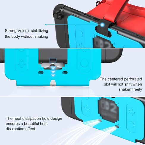 سماعة رأس VR لجهاز Nintendo Switch 2 (2025)، نظارات الواقع الافتراضي Switch 2 مع عدسات HD قابلة للتعديل وحزام رأس مريح، نظارات ثلاثية الأبعاد لملحقات Switch 2 (أزرق وبرتقالي) in Kuwait