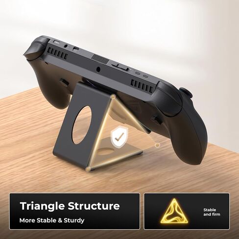 Desktop Stand Compatible with ROG Xbox Ally/Ally X/PlayStation Portal/Steam Deck/ROG Ally/X/Switch 2,Desktop Handheld Game Console Holder with Anti-Slip Silicone Pad (Black) in Kuwait