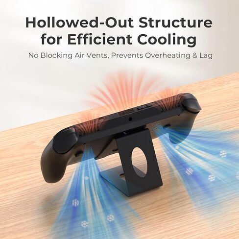 Desktop Stand Compatible with ROG Xbox Ally/Ally X/PlayStation Portal/Steam Deck/ROG Ally/X/Switch 2,Desktop Handheld Game Console Holder with Anti-Slip Silicone Pad (Black) in Kuwait