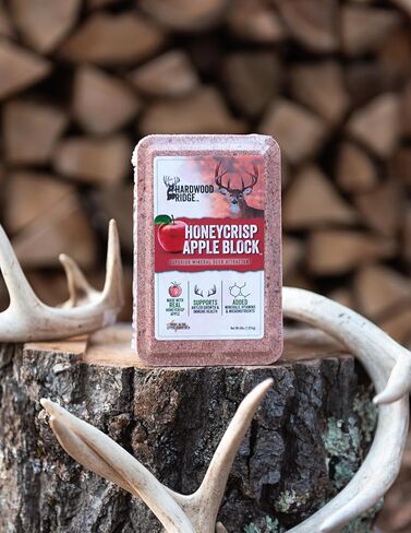 Deer Salt Lick Block, Made with Real Honeycrisp Apple – Wildlife Long-Lasting Attractant – Natural Feed with Essential Minerals for Antler Growth & Herd Health – 4 lb in Saudi Arabia