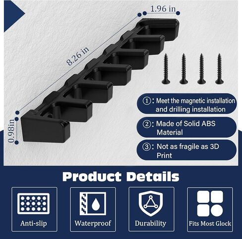 حامل المجلات لـ Glok 17 19 22 23 26 31 32 33 34 | مكدسات واحدة | Pmags، ملحقات آمنة للأسلحة، حامل تخزين Mag، ملحق مجلة مناسب لملحقات Glok 17 19 in Kuwait