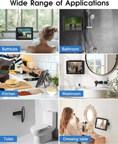 Mistriddle Waterproof Shower iPad Holder, 480° Rotation Retractable in Kuwait