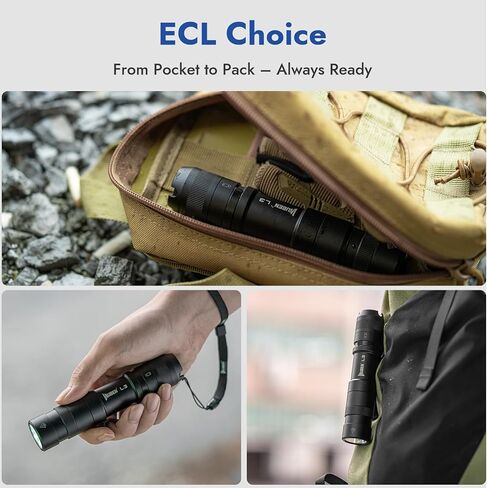 مصابيح WUBEN L3 عالية لومن، 3000 لومن ضوء فلاش ساطع قابل لإعادة الشحن، شحن USB C ثنائي الاتجاه 6 أوضاع، مصباح يدوي IP68 للتكتيكي/الخارجي، هدايا الأدوات للرجال in Kuwait