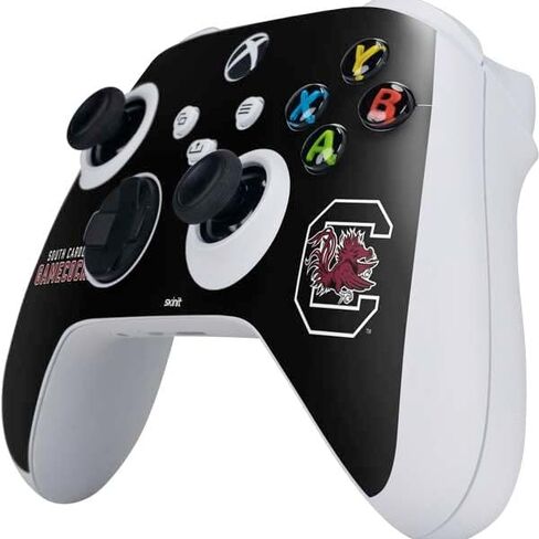 غلاف Skinit المخصص للألعاب متوافق مع وحدة تحكم Xbox Series S - تصميم أسود مرخص رسميًا من جامعة كارولينا الجنوبية in Saudi Arabia