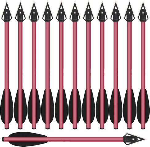 Mini Crossbow Bolts Aluminium Crossbow Arrows 6.3" Sharp Broadhead Tips Hunting Arrows for 50-80lbs Mini Crossbow Archery Pistol-Hunting Shooting Target Practice in Saudi Arabia