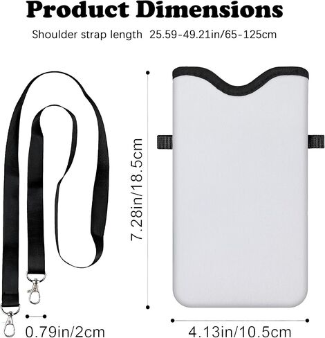 HAQuke Men Women Phone Sleeve Pouch Case Bag with Crossbody Strap/Neck Lanyard for iPhone 17/16/15 Pro Max, Air, 16/15 Plus, 16e; Black in Saudi Arabia