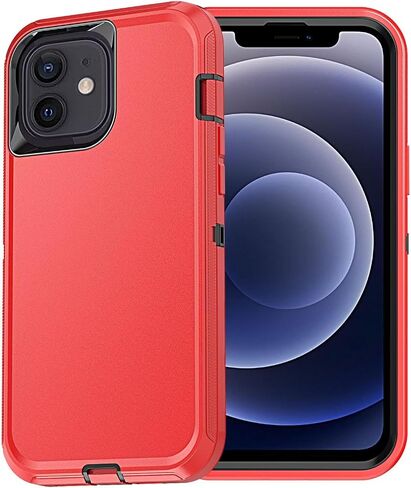 YmhxcY for iPhone 12 mini / 13 mini Case Shockproof Dropproof Dust-Proof Drop Proof 3-in-1 Durable Phone Case Heavy Duty Protection Phone Case Cover for Apple iPhone 12 mini/13 mini 5.4" Blue/Orange in Saudi Arabia