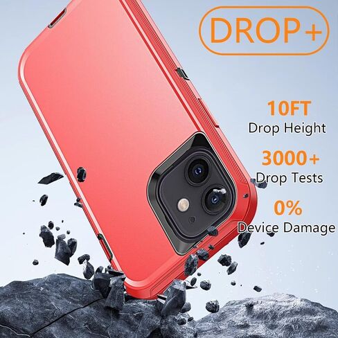 YmhxcY for iPhone 12 mini / 13 mini Case Shockproof Dropproof Dust-Proof Drop Proof 3-in-1 Durable Phone Case Heavy Duty Protection Phone Case Cover for Apple iPhone 12 mini/13 mini 5.4" Blue/Orange in Saudi Arabia