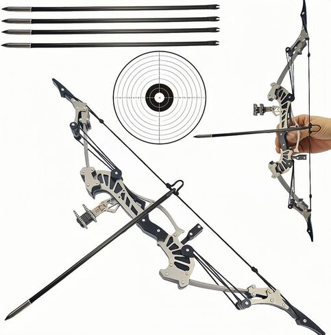 Compound Bow and Arrow Set, Right/Left Handed for Target Shooting Hunting Games Archery Bow Set Gift in Saudi Arabia