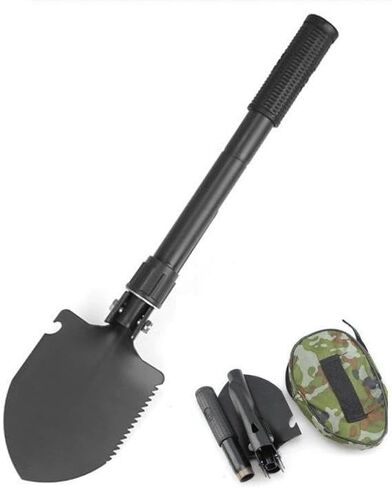 Durable Folding Shovel - Survival Shovel with Portable Bag for Camping Hiking Gardening Fishing & Emergencies in Saudi Arabia