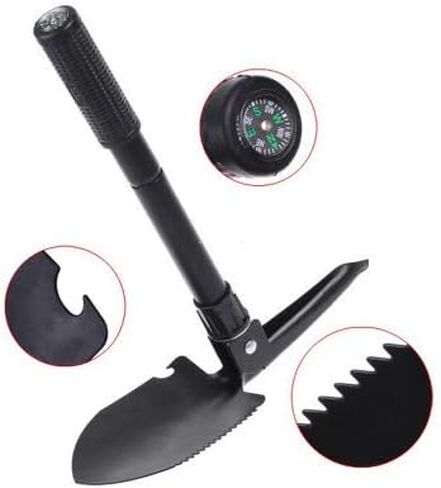 Durable Folding Shovel - Survival Shovel with Portable Bag for Camping Hiking Gardening Fishing & Emergencies in Saudi Arabia