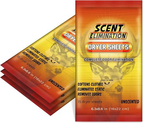 4 عبوات من 60 قطعة من أوراق مجفف إزالة الروائح الكريهة، أوراق تجفيف خالية من الروائح للصيد، منعم الأقمشة للصيادين، للأقمشة، ملابس الغزلان، ملحقات الصيد in Kuwait