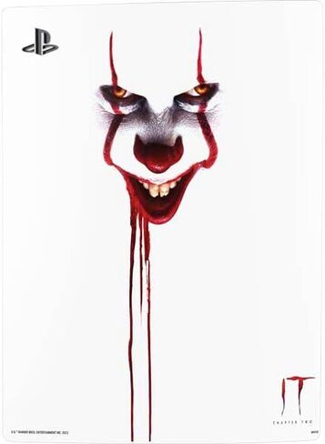 ملصق Skinit المخصص للألعاب متوافق مع حزمة PS5 - تصميم Warner Bros IT Volume 2 Pennywise Bloody المرخص رسميًا in Saudi Arabia